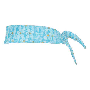 Cielo Suave Azul y Blanco Patrón Floral Acuarela D