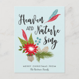 Cielo y canto de la naturaleza | Postal de navidad