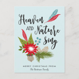 Cielo y canto de la naturaleza   Postal de navidad