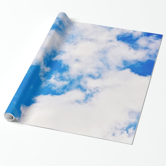 Cielo y papel de embalaje de las nubes (Desenrollado)