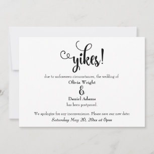 "¡Cielos!" Invitación Boda pospuesta humorística