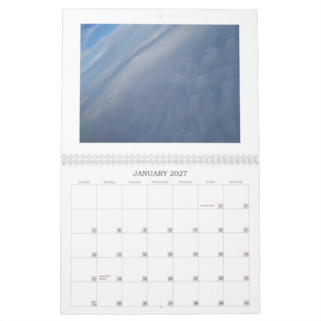 Cielos - mares - calendario del paisaje (Jan 2027)