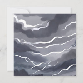 Cielos tormentosos | Tarjeta de acuarela oscura