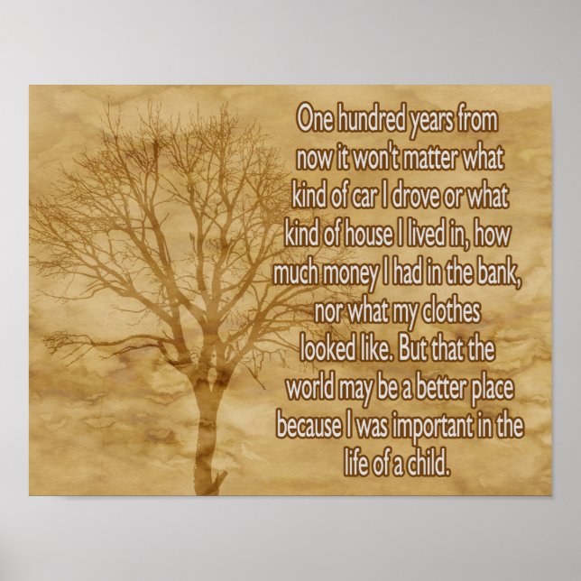 Cien años a partir de ahora *** arte poster (Frente)