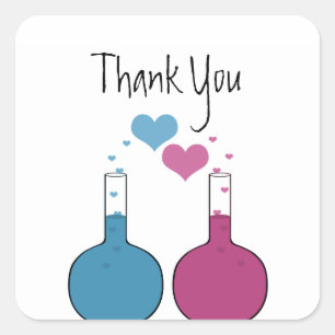 Ciencia del amor Gracias Pegatinas