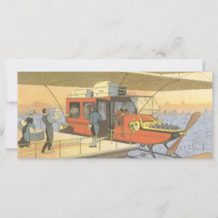 Ciencia ficción vintage Avión Helicóptero Limusina