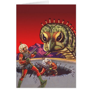 Ciencia Ficción Vintage Gigante Ciempiés Insecto G