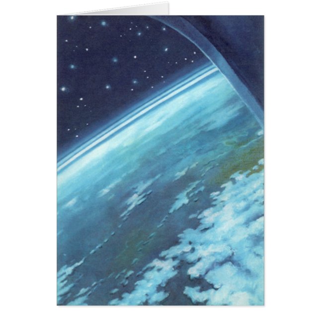 Ciencia ficción vintage, Tierra de noche con estre (Frente)