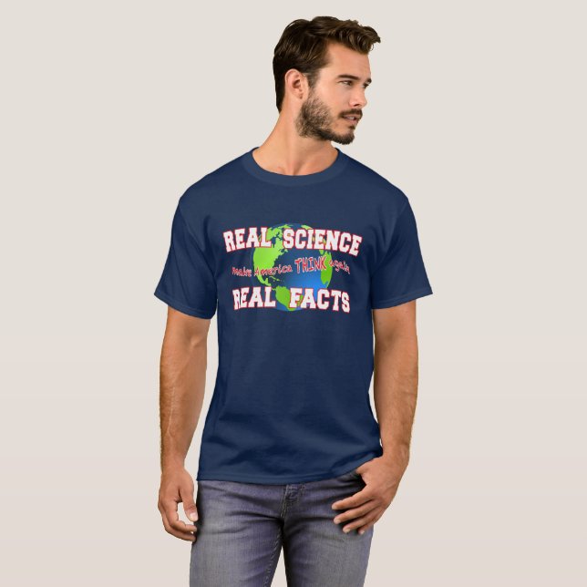 "Ciencia real, camiseta oscura de los hechos (Anverso completo)