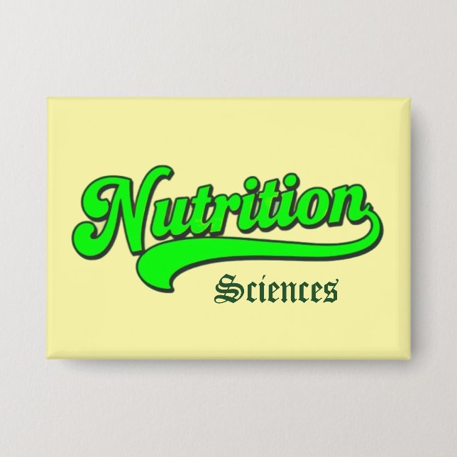 "Ciencias de la Nutrición" Botón Rectángulo Grande (Anverso)