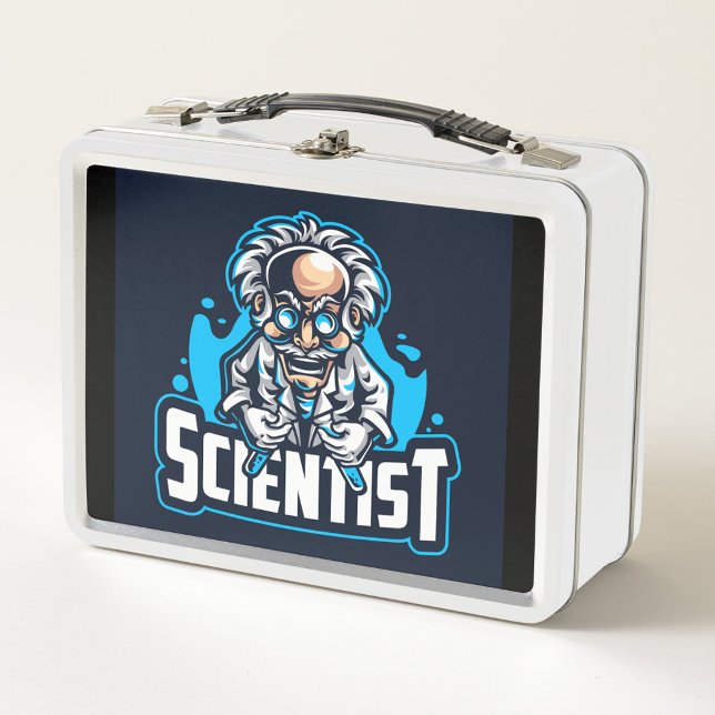 Científico (Cartoon Scientist Metal Lunch Box!)