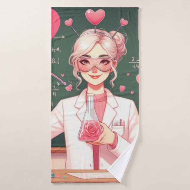 Científico El día de San Valentín de la Cuta (Toalla de baño)
