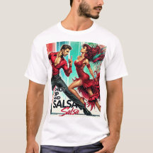 Cierra la boca y la camiseta de Salsa - Negrita, b