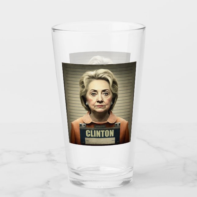 ¡Cierra La Cierra! - Hillary Clinton Glass (Anverso)