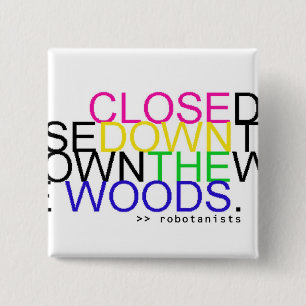 Cierre abajo las maderas - botón del arco iris