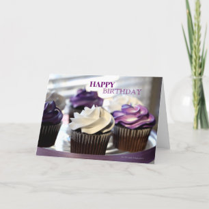 Cierre de la tarjeta de cumpleaños Cupcakes