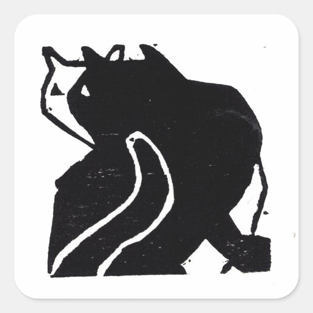 Cierre de regalo de Pegatinas de arte gato origina (Anverso)