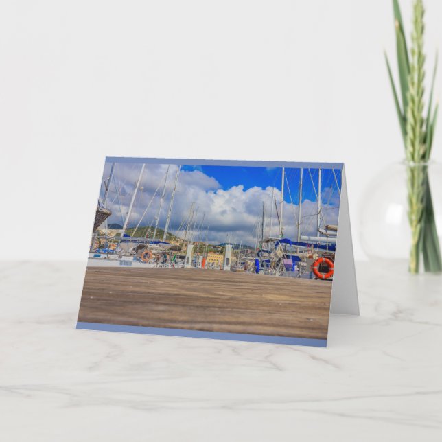 cierre del muelle de una tarjeta de invitación mar (Anverso)