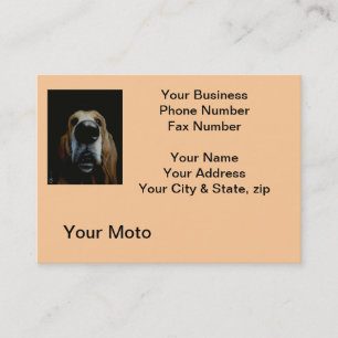 Ciérrese encima de tarjeta de visita del perro