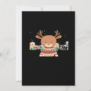 Ciervo de Navidad Lindo Diseño Mínimo