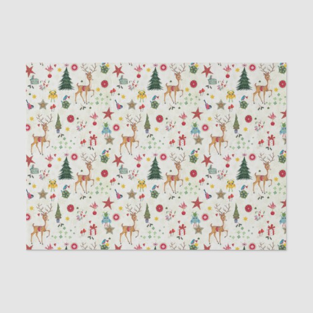 Ciervo Navideño Femenino | Papel de Seda (Anverso)
