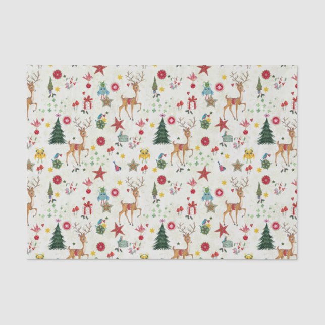 Ciervo Navideño Femenino | Papel de Seda (Anverso)