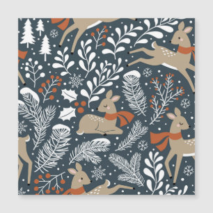 Ciervos de Navidad vintage, diseño festivo