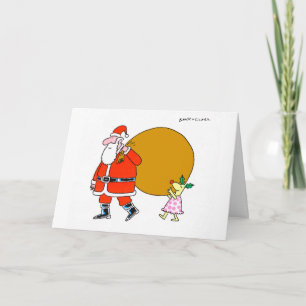Ciervos del acebo con la tarjeta de Navidad de
