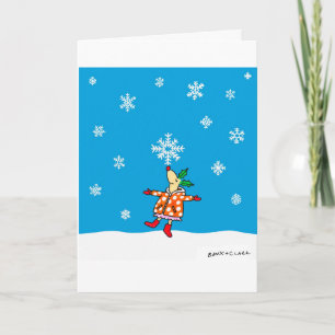 Ciervos del acebo con la tarjeta de Navidad de los