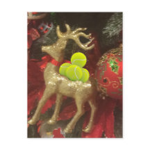 Ciervos del navidad con las pelotas de tenis