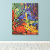 Ciervos en el bosque II por Franz Marc, Arte Vinta