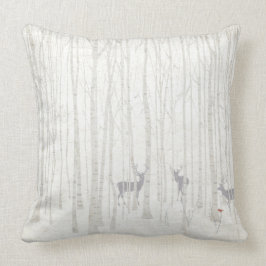 Ciervos en el Cojín decorativo de maderas de