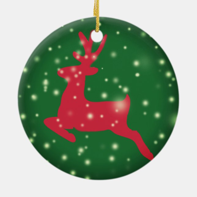Ciervos, ornamento de los copos de nieve (Atrás)