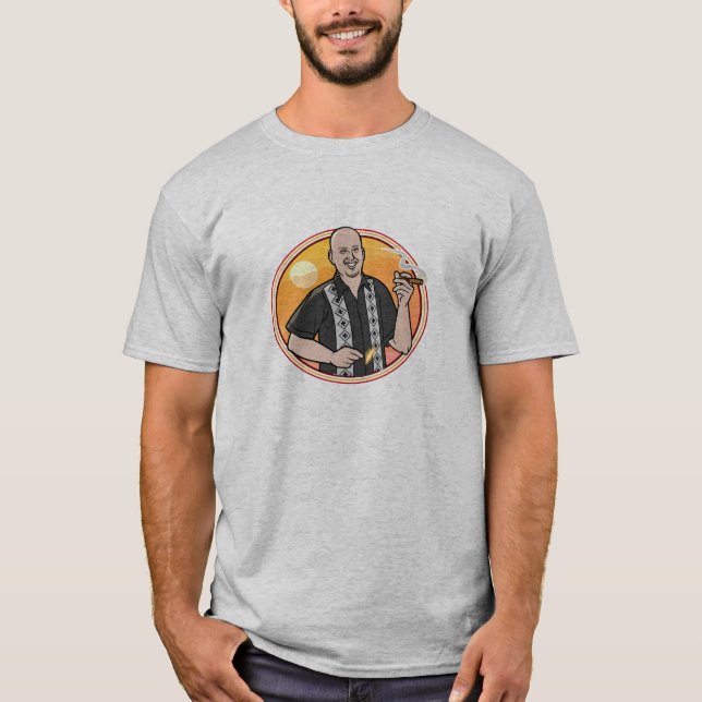CigarJack.net oficial que fuma la camisa (Anverso)
