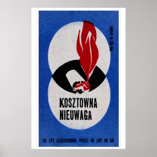 Cigarrillo Ardiente - Impresión de Caja de Fósforo (Frente)