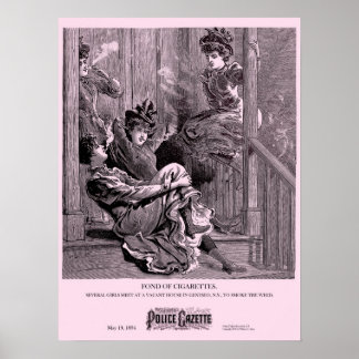Cigarrillos posters de la Gaceta de Policía
