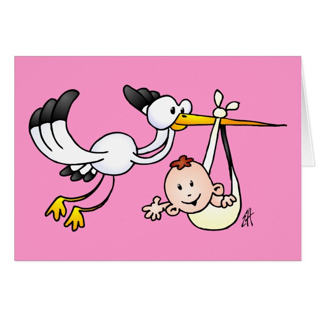 Cigüeña con el bebé (Anverso (Horizontal))