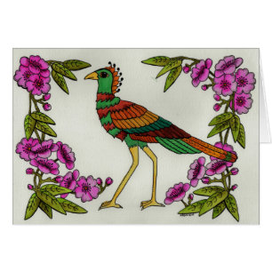 Cigüeña en los flores