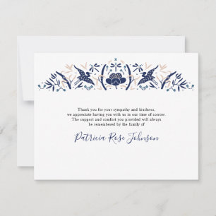 Cigüeña Japonesa Azul Funeral Agradecimiento Memor