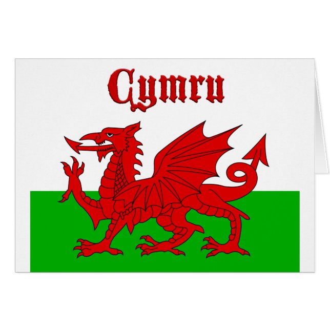 Cimru de bandera galesa (Anverso (Horizontal))