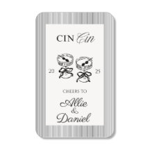 Cin Cin Toast Matchbox with Coupe Glasses