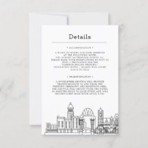 Cincinnati Boda | Invitación a detalles de invitad