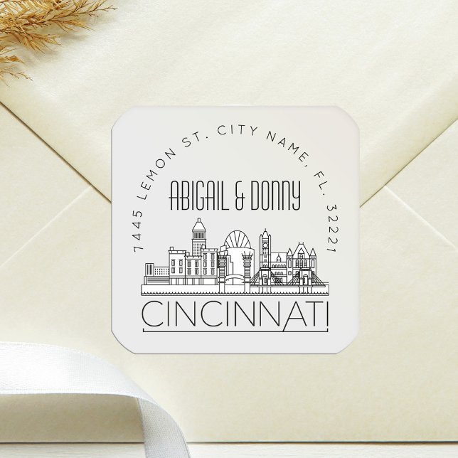 Cincinnati Boda | Sello para sobres predirigido (Subido por el creador)