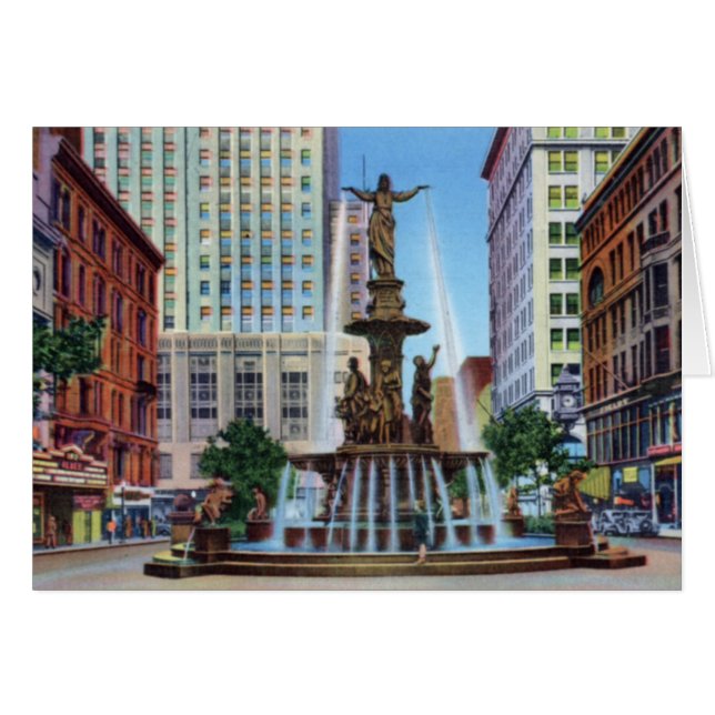 Cincinnati Ohio Fountain Square (Anverso (Horizontal))