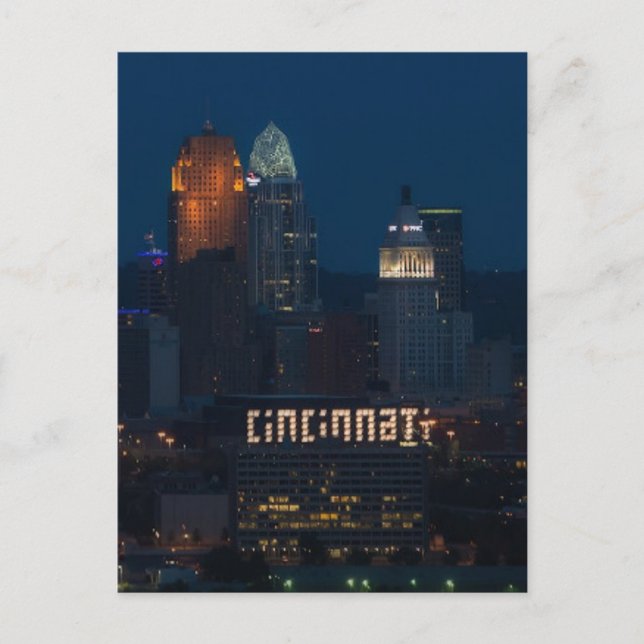 CINCINNATI. Postales de SKYLINE de Rótulo (Anverso)