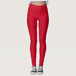 Cincinnati Red Solid Color Leggings