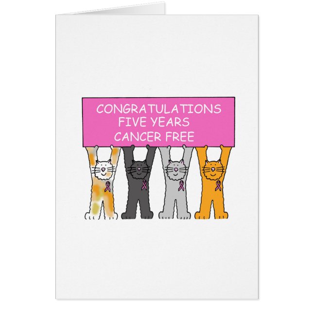 Cinco años de felicitaciones libres de cáncer (Frente)