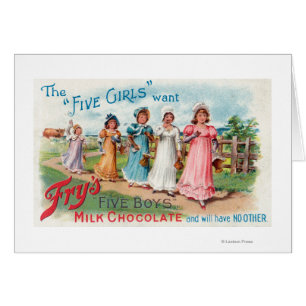 Cinco Chicas quieren el chocolate de leche de cinc