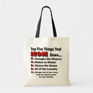 Cinco Cosas Más Importantes Que Mamá Hace La Bolsa