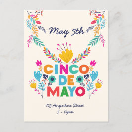 Cinco de Mayo colorida invitación